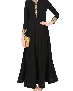 Black Embroidered Anarkali