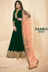 Pankh Gold By Aashirwad Georgette Gowns