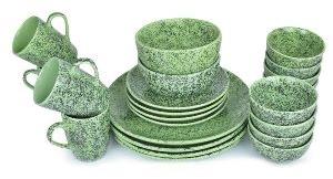 Ceramic Green 22 piece Dinner Set