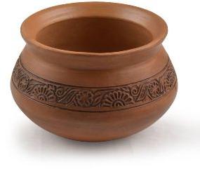 Handcrafted Clay Handi with Lid