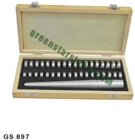 FINGER SIZES GAUGE and RING STICK SET IN WOODEN BOX UNIVERSAL