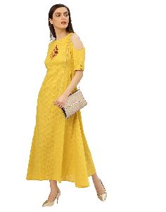 Embroidered Cotton Jacquard Dress