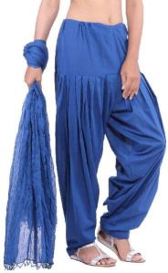 Jaipur Kurti Pure Cotton Royal Blue Patiala Salwar and Dupatta Set