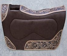 brown western wool saddle pad