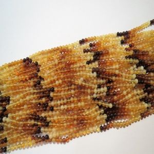 Round stone bead strands