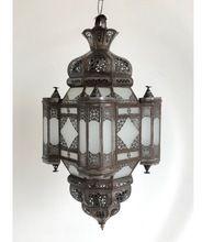 Antique brass finish hanging lantern