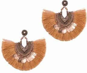 HALF FRINGES HOOP EARRING