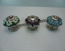 Ceramic Flower Design Drawer Knobs