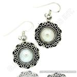 Pearl Gemstone Earrings Sterling Silver