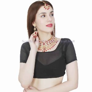 Kundan Jadau Stone Look Gold Plated PartyWear Handmade Necklace