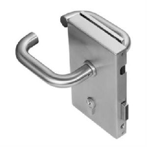 Rectangular Glass Door Lock with Magnetic Strike Plates