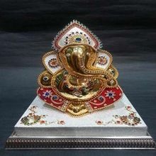 Ceramic Dome with Diamond Ganesh idol