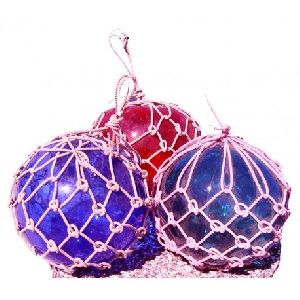 Glass Fishing Float Ball Roped Buoy