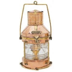 Large Copper Anchor Ship Lantern