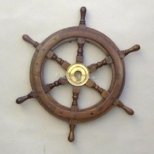 Teak Ships Wheel