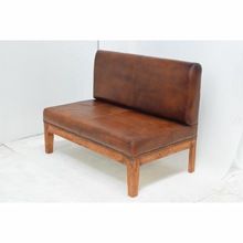 Industrial chesterfield 2 seater pure leather sofa chair