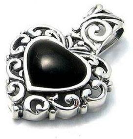 Black Onyx Sterling Silver Pendant