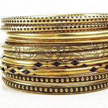 Brass Inlay Bangles Set