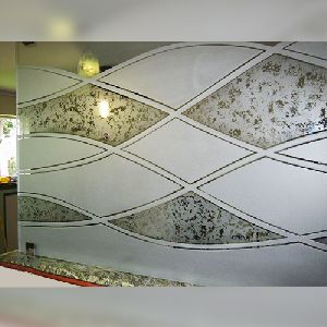 Etched Glass Partition