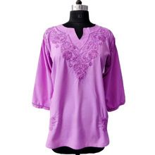 chicken embroidered tunic top