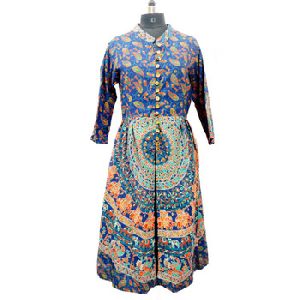 Handmade cotton hippie mandala dress