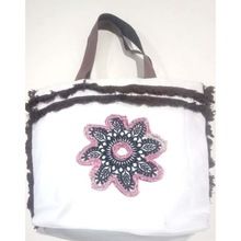 traditional flower design shoulder bag
