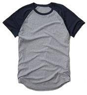 Mens 100% Cotton Raglan T Shirt for Gym