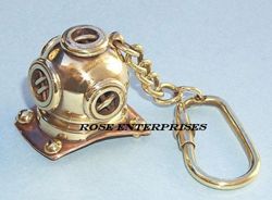 Brass Diving Helmet Key Chain