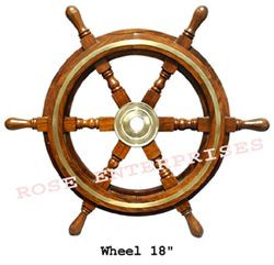 decorative wooden Ship Wheel
