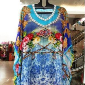 DIGITAL PRINTED BEACH WEAR KAFTAN DRESS