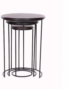 Iron Round Stool Set of Three Size