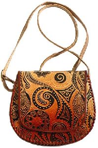 hand painted leather bags