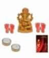 Ganesh Statue with Candles and Pagla Stickers