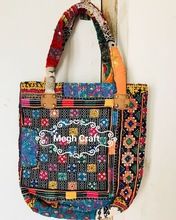 Floral Kutch Embroidery Tote Shoulder Bag