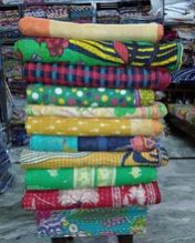Patch Work Cotton Reversible Vintage Kantha Quilt