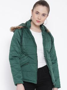 FORT COLLINS GREEN PARKA JACKET WITH DETACHABLE HOOD