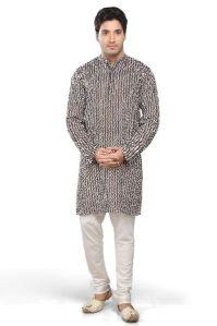 PRINTED COTTON READYMADE KURTA WITH CHURIDAR