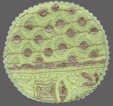 Embroidered Green Georgette Lucknow Chikankari Table Coaster