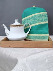 Green Cotton Lucknow Chikankari Tea Cozy