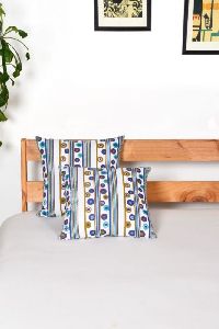 STRIPES DOT BLUE CUSHION COVERS