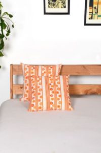 STRIPES DOT ORANGE CUSHION COVERS