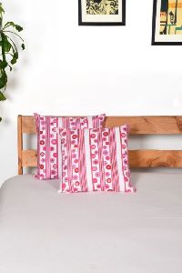 STRIPES DOT PINK CUSHION COVERS