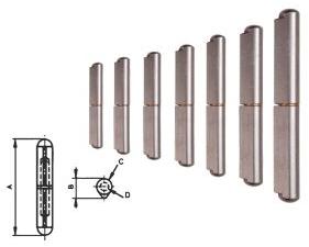 ROUND TOP WELD HINGE