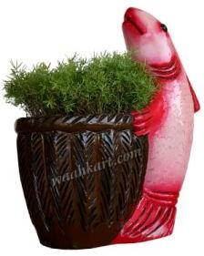 Pink Fish Holding Bucket- Planter