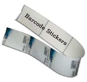 barcode pre printed polyester stickers