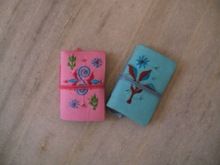 Embroidered Silk Fabric Covered Mini Journal
