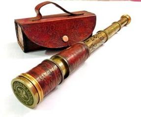 Antique Brass Engraved Telescope