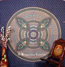Cotton Blue Tapestries Bedspread