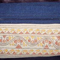 Handcrafted embroidered textile ladies purse