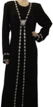 Black Abaya Wool Peach Korean Fabric